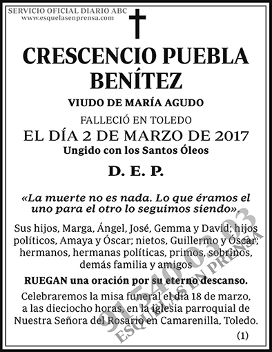 Crescencio Puebla Benítez